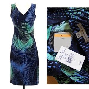 Danny & Nicole NWT Tropical Print Sleeveless Dress Small